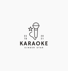 Karaoke Singer Star Icon Sign Symbol Hipster