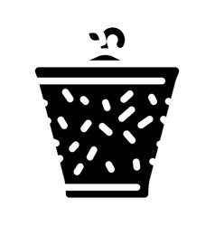 Pot Peat Glyph Icon