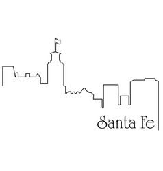 Santa Fe City One Line Drawing