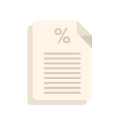 Bank Credit Percent Icon Flat Finance