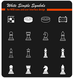 Chess White Icon Set