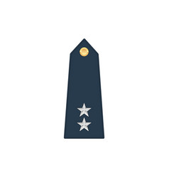 Major General Rank Insignia Isolate Officer Stripe