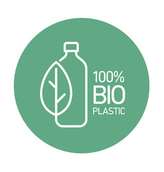 100 Bioplastic Biodegradable Compostable Line Icon