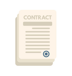 Bank Contract Icon Flat Finance People