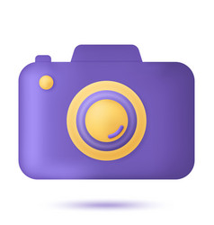 Photo Camera Icon 3d Rendering Isolated On White