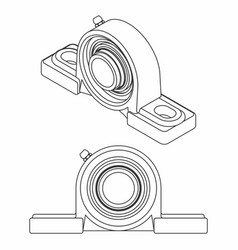 Plummer Block Bearing Outline Only