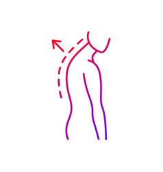 Thoracic Kyphosis Gradient Linear Icon