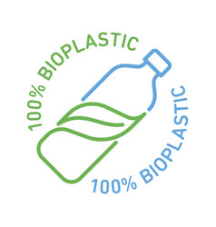 100 Bioplastic Biodegradable Compostable Line Icon