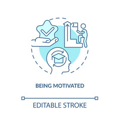 Being Motivated Turquoise Concept Icon