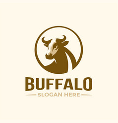 Buffalo Bull Logo Design Template