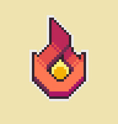 Pixel Art Flaming Fire Icon