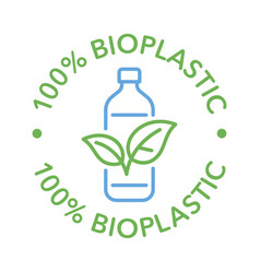 100 Bioplastic Biodegradable Compostable Line Icon