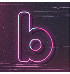 Gradient Pink Neon Letter B