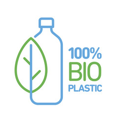 100 Bioplastic Biodegradable Compostable Line Icon