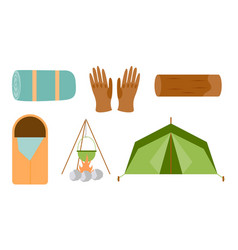 Cartoon Camping And Hiking Equipment