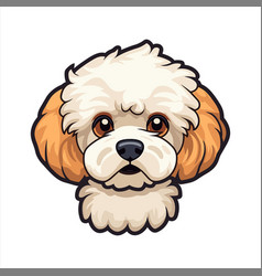 Maltipoo Dog Breed Cute Cartoon Kawaii Character