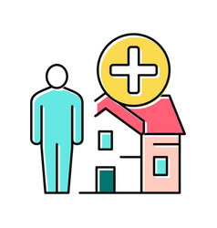 Human And House For Rent Color Icon