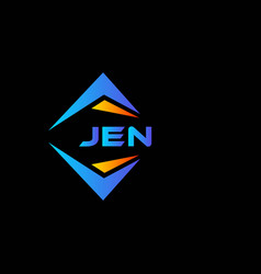 Jen Abstract Technology Logo Design On Black