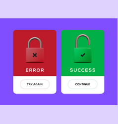 Success And Error Access Popup Window Ui Banner