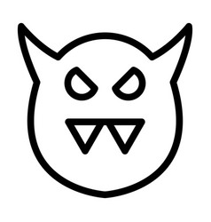 Evil Thick Line Icon