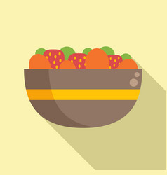 Strawberry Salad Mix Icon Flat Fresh Fruit