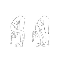 Stretching Yogi Woman Hatha Yoga Forward Fold