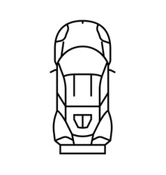 Victory Car Top View Line Icon