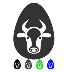 Cow Egg Flat Icon