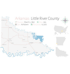 Map Little River County In Arkansas