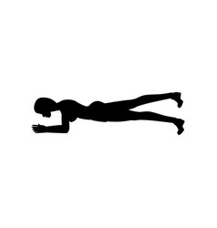 Plank Leg Lift Exercise Workout Silhouette