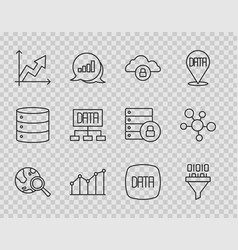 Set Line Search Globe Binary Code Cloud