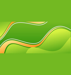 Abstract Gradient Green Wave Banner Background