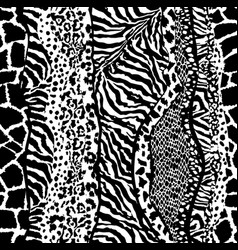 Black And White Wild Animal Skins Patchwork