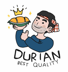 Durian Beat Quality In Farmer Hand With Thumb Up