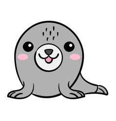 Baby Seal Cartoon Isolated Seal