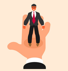 Businessman On The Palm Of Your Hand