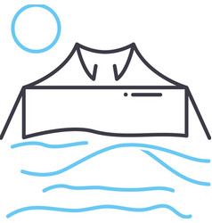 Desert Tent Line Icon Outline Symbol