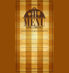 Food And Drinks Menu Retro Style Tablecloth