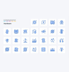 25 Hardware Blue Icon Pack