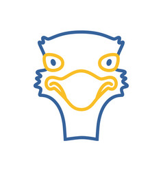 Ostrich Icon Animal Head