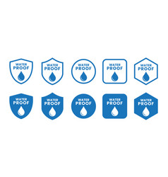 Waterproof And Water Resistant Icons For Package