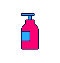 Filled Outline Hand Sanitizer Bottle Icon Isolated