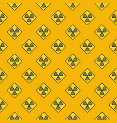 Radiation Warning Colored Seamless Pattern