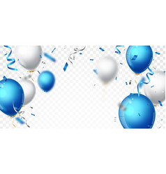 Birthday Celebrations Banner With Blue Balloons