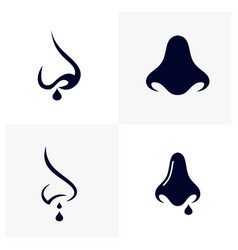 Set Nose Logo Design Template Organs Logo