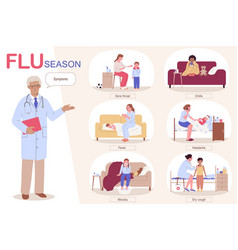 Sick Children Flu Infographic