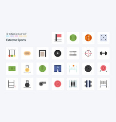 25 Sport Flat Color Icon Pack