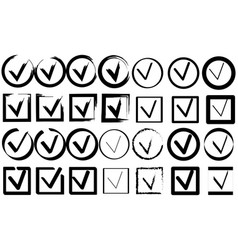 Black Mark Drawings On White Background Checkmark