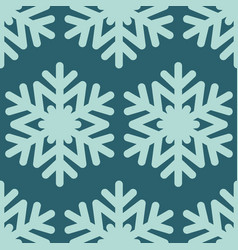 Emerald Snowflake Christmas Seamless Pattern