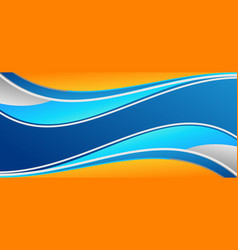 Gradient Blue And Yellow Wave Banner Background